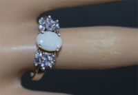 925er Sterlingsilber Ring mit einem Opal und Zirkonia Nordrhein-Westfalen - Herne Vorschau