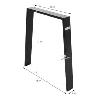 2er Set Tischbeine Tischgestell in Schwarz Matt 75x72cm Nordrhein-Westfalen - Wiehl Vorschau