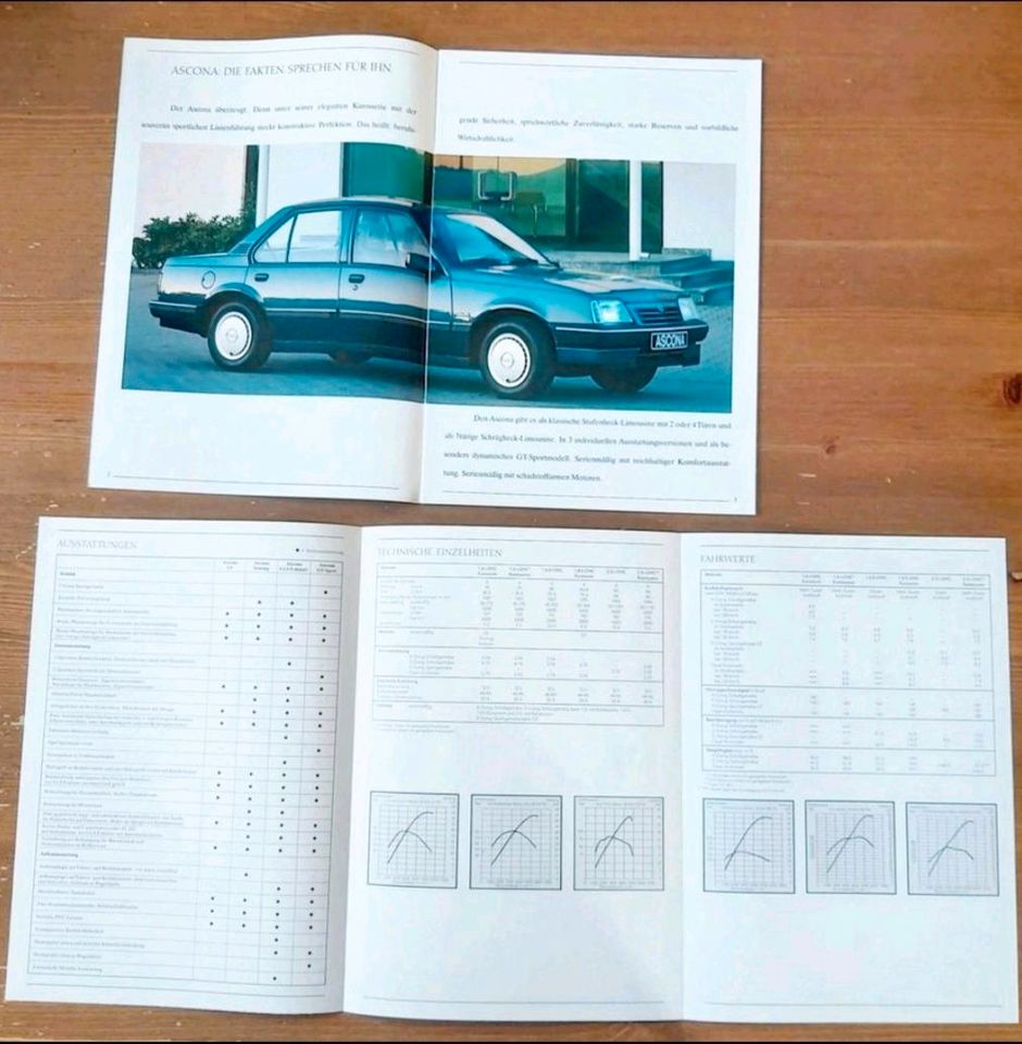 Prospekt Opel Ascona C 1987 + Technik in Hannover