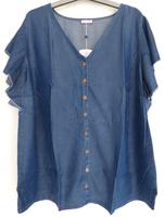 Sheego Damen Tunika Shirt Bluse Gr. 56 Blau Sommerbluse Kurzarm Hessen - Biedenkopf Vorschau