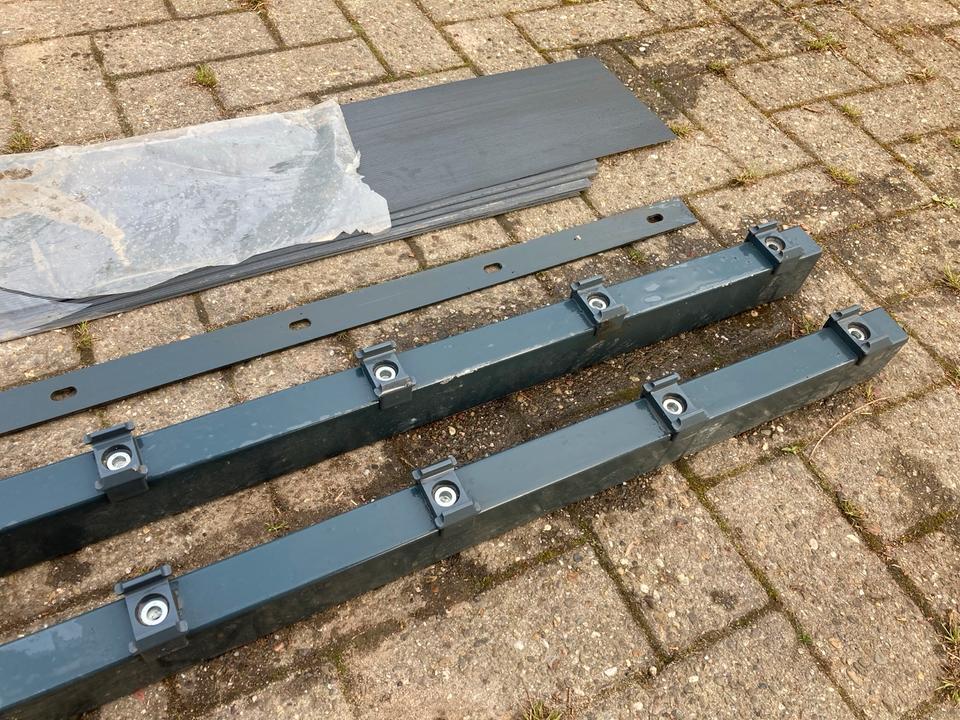 Pfosten Doppelstabmattenzaun Sichtschutz Neu grau anthrazit in Senden