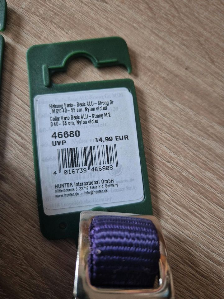 Halsband Hunter / Hunter Halsbänder Nylon Violet und Petrol in Herschbach