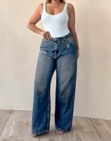 Neue blaue Jeans mit weitem Bein von Shein Curve Hemelingen - Hastedt Vorschau