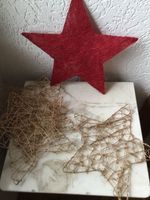 Neue Sisal Reisig Sterne rot Gold Advent Weihnachts Schmuck Deko Nordrhein-Westfalen - Erftstadt Vorschau