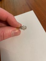 Goldring mit kleinen Diamanten / 585 / 18mm Chemnitz - Bernsdorf Vorschau