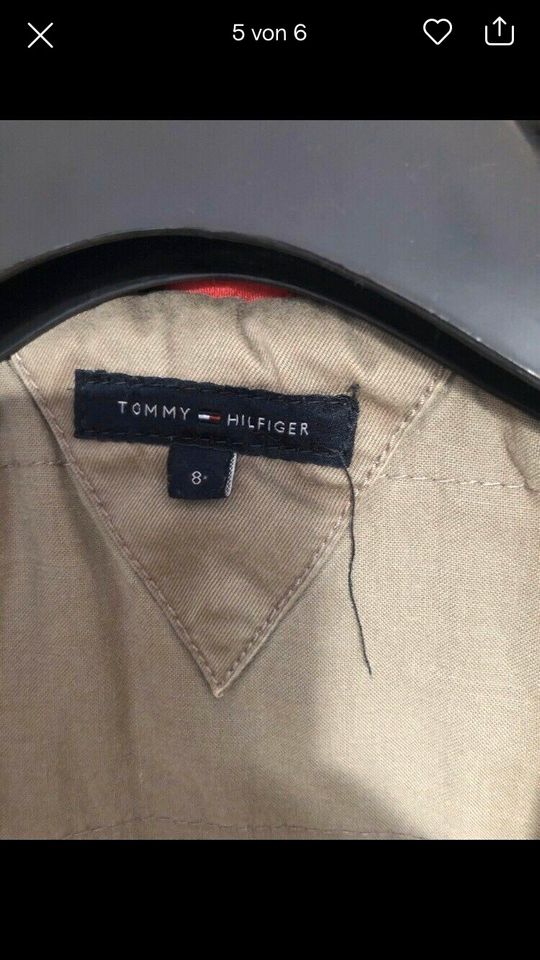 ♥️ Tommy Hilfiger Mädchen Übergangsjacke Jacke 128 Parka in Hilden