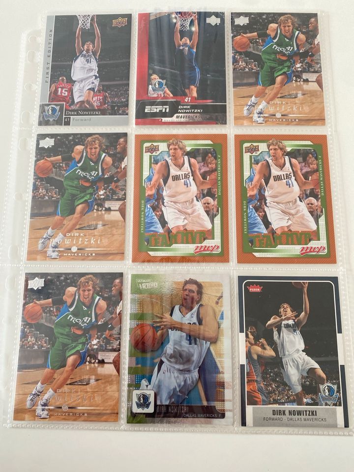 Dirk Nowitzki Basketball Karten Sammlung in Bad Kreuznach