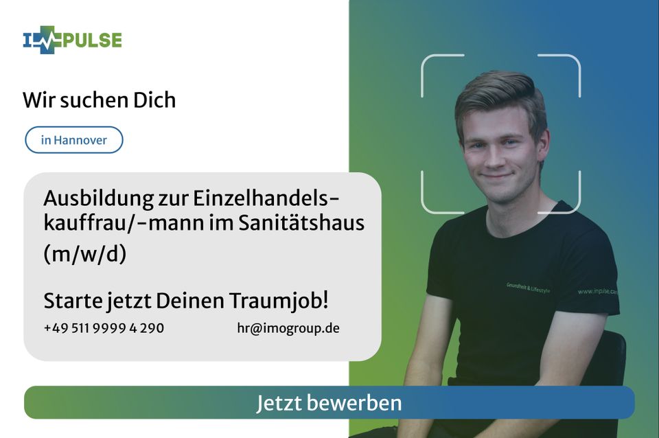 Ausbildung zur Einzelhandelskauffrau/-mann im Sanitätshaus (m/w/d in Hannover