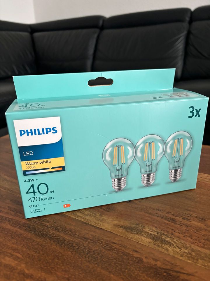 NEU SET 2x3 Glühbirne Philips E27 LED in Duisburg