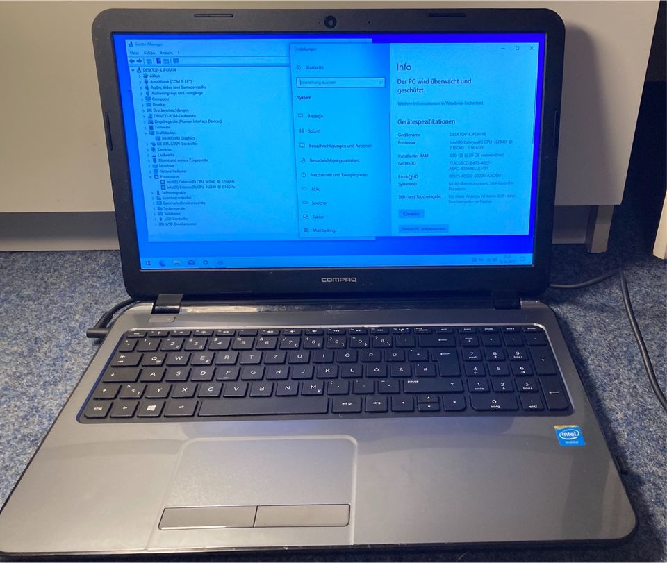 HP Compaq 15-s109ng Intel Celeron N2840 4GB RAM 500GB HDD Windows in Meinerzhagen