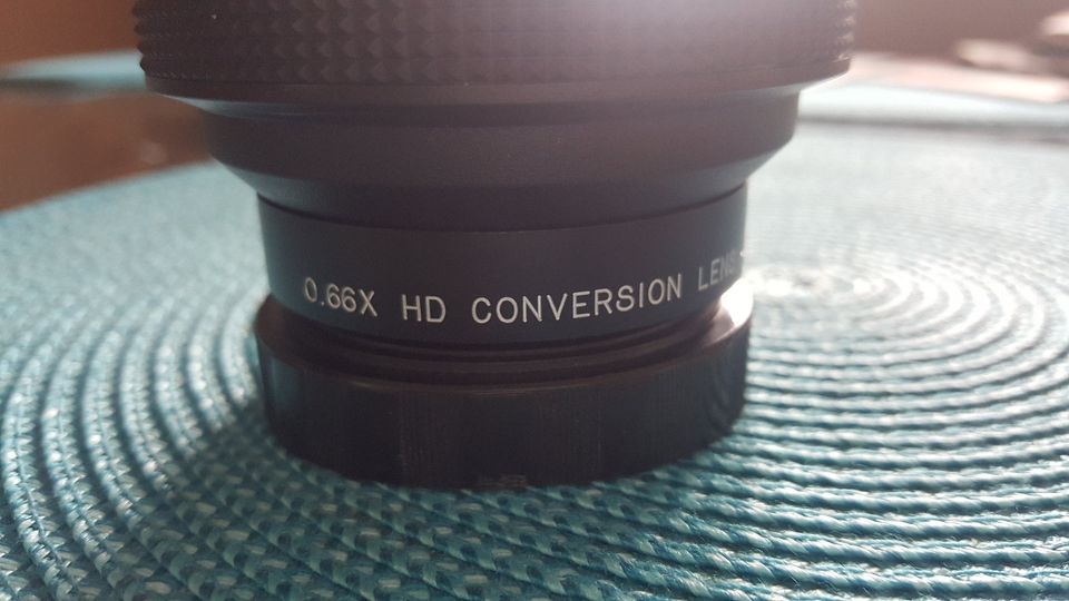 Raynox Objektiv HD Conversion 0,66xLens 43mm + Sonnenblende 72m/m in Laboe