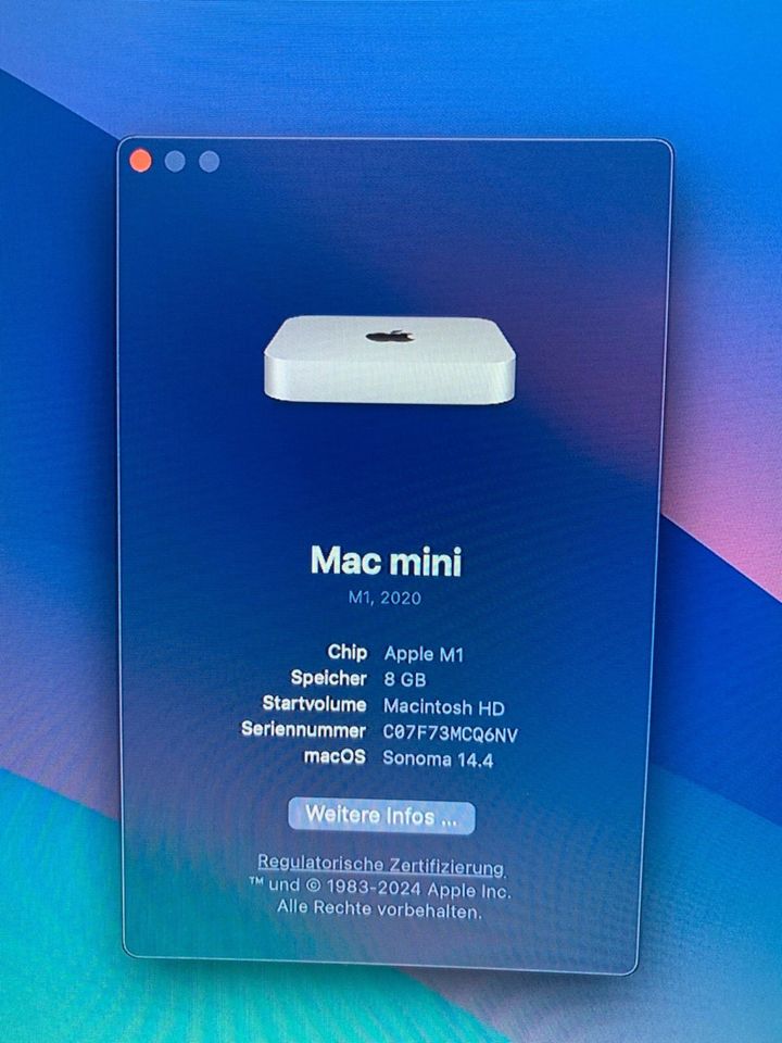 Apple Mac mini m1 ovp + 32 Zoll 4K curved Monitor + mx keys in Morsbach