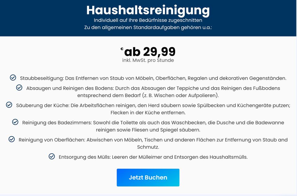 Profi-Reinigungsdienste für Büros und Praxen! Ab 29,99 €/Std. - Jetzt buchen! in München