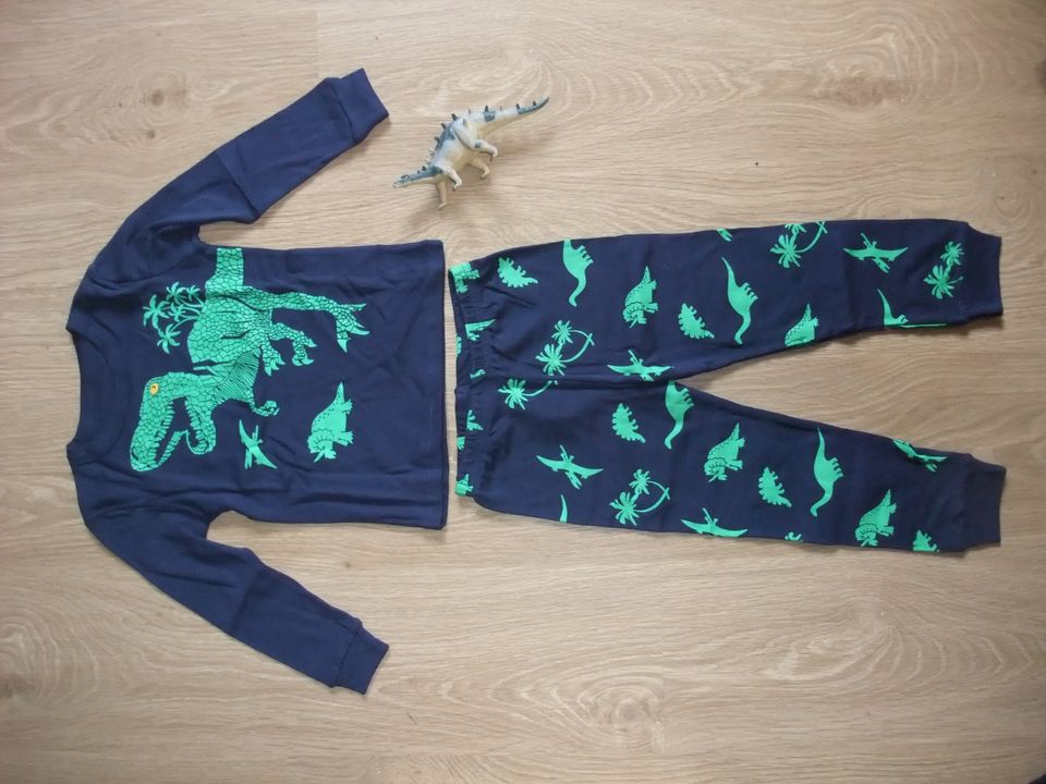 Schlafanzug Gr. 104 / 110 blau Dinosaurier (neu) + Dino - 13,50 € in Centrum