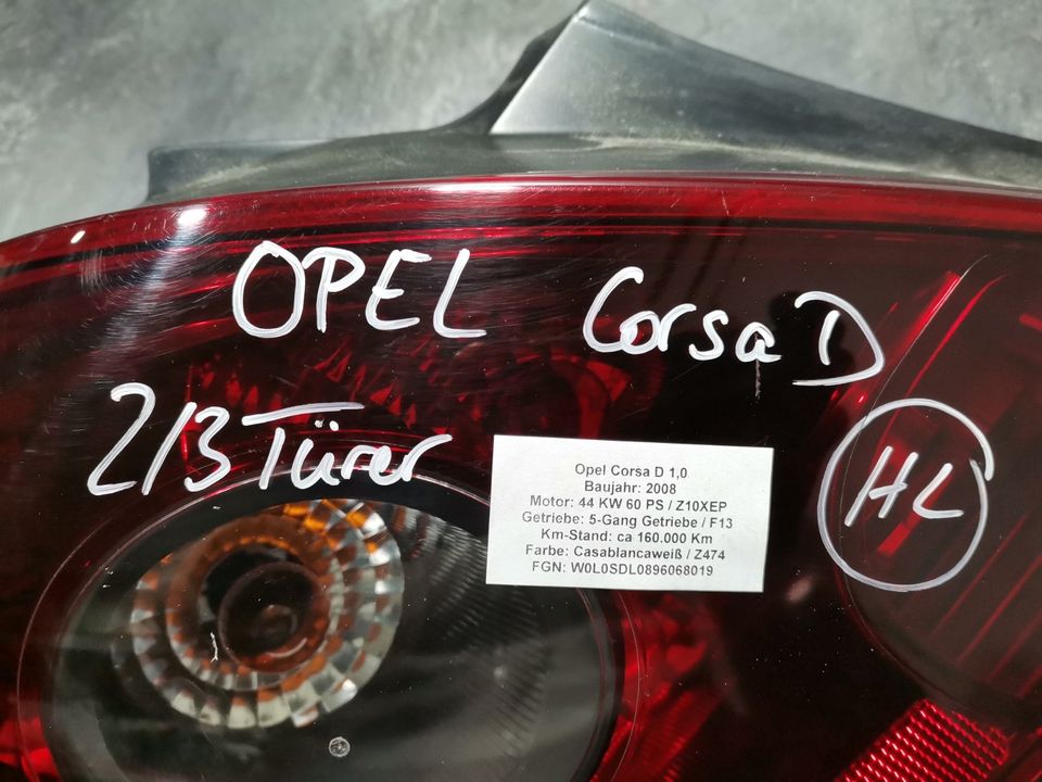 Opel Corsa D Rückleuchte links außen 89316519 2/3 türer in Gelsenkirchen