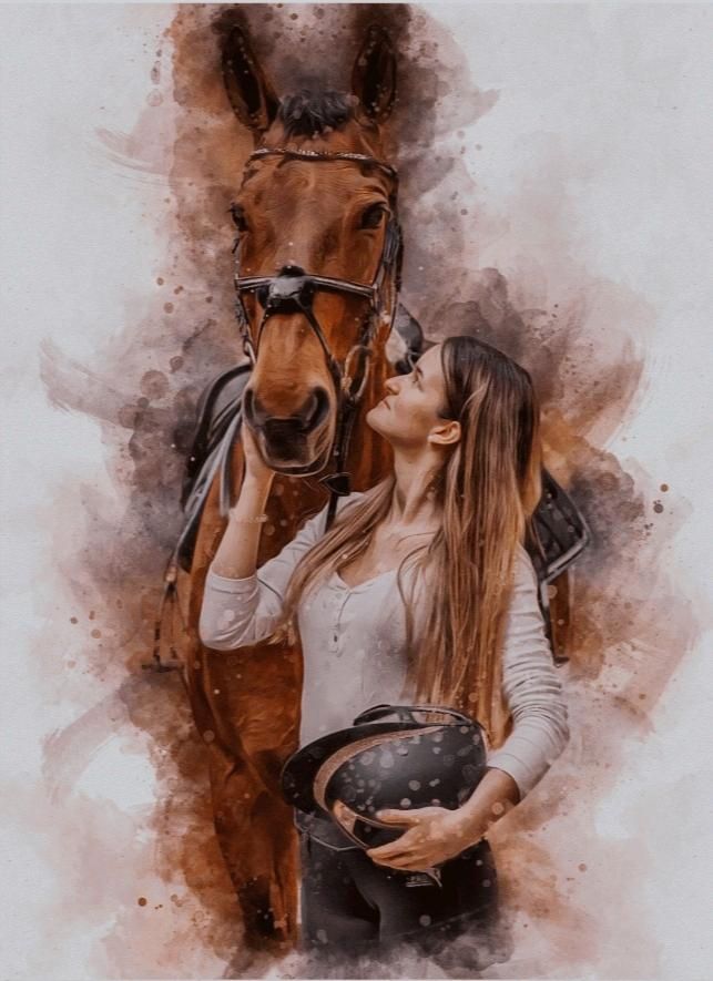 Dein Pferd als Aquarell Portrait • Geschenk für Pferdeliebhaber in Heinsberg