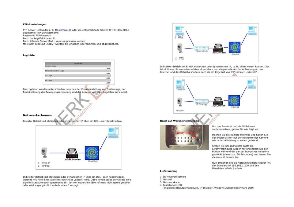 IP-Mini IP-Kamera 1280x1024, 4mm Obj. Mikro, MPEG4 (HU-HLC84M) in Kißlegg