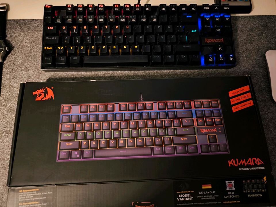 Kumara Gaming Tastatur mechanisch, RGB, Red switches, NP50Eur in Düsseldorf