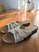 Cox Schlappen Sandalen Pantoletten Stoff Echtleder echtes Leder Bayern - Würzburg Vorschau