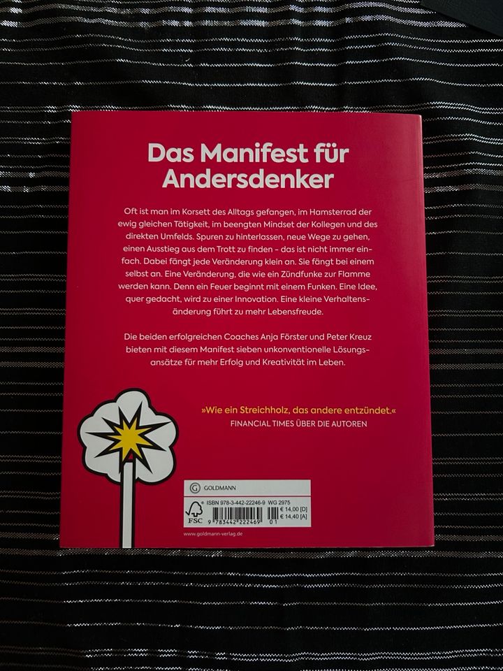 Zündstoff für Andersdenker Buch Mindset in Berlin