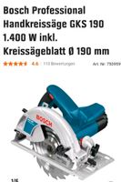 Bosch Handkreissäge Neu Kreissäge Nordrhein-Westfalen - Lüdenscheid Vorschau