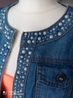 Jeansjacke Jeansweste blau mit Perlen Gr. S Nordrhein-Westfalen - Ibbenbüren Vorschau