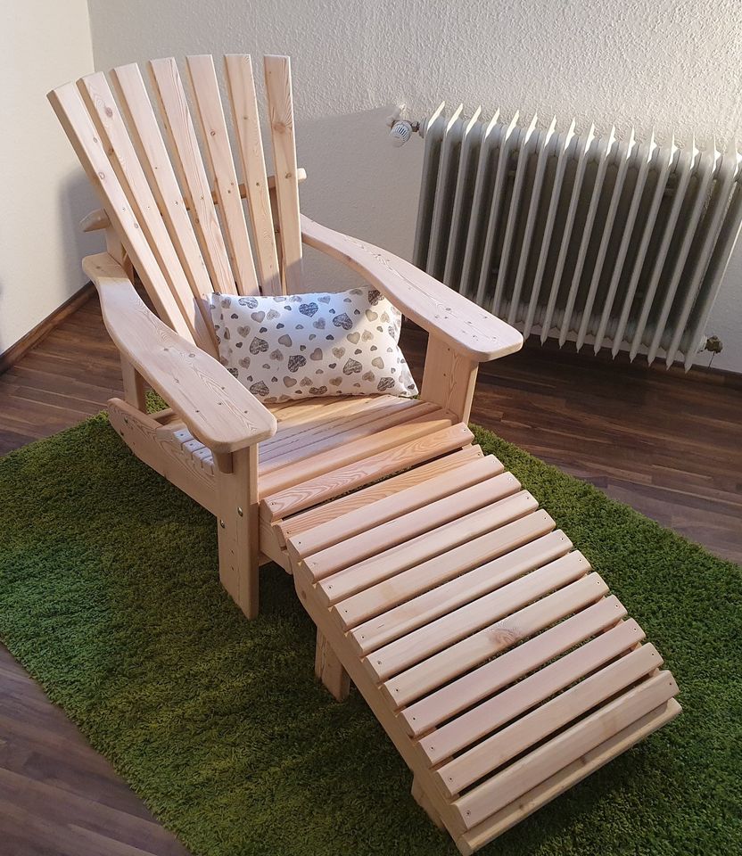 Adirondack Chair Stuhl Bank Gartenstuhl Deckchair  Lärche Holz in Balve