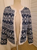 NEU❤️ Steppjacke Jacke kurz Blau weiß boho Fransen Muster M Bayern - Aschaffenburg Vorschau