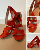 Tamaris Sandaletten/High Heels Gr. 40, rot, Echtleder Niedersachsen - Oldenburg Vorschau