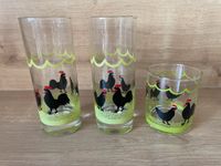 3 x Glas Saftglas der Serie Zeller Hahn + Henne - zusammen Hessen - Baunatal Vorschau