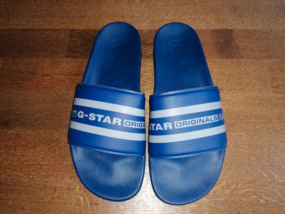 #neu# G-Star Badeschuhe Herren Slides Blau Größe 46 in Halle