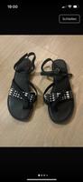 Sandalen schwarz weiß Bayern - Landshut Vorschau
