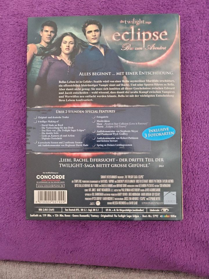 DVD Film Fan Edition Twilight Eclipse Biss zum Abendrot in Kämpfelbach