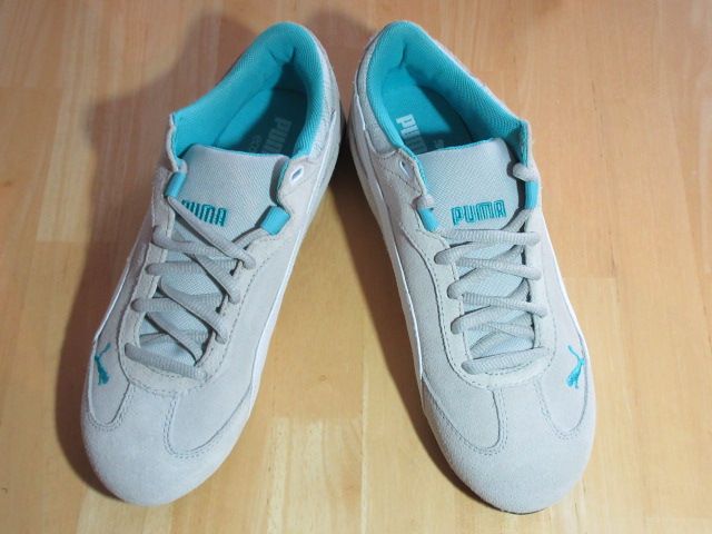 Schuhe Puma hellgrau/weiß/türkis;  Sneaker Größe 36 in Notzingen