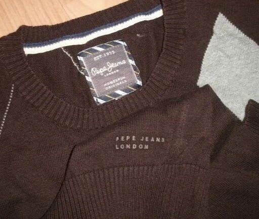 Pepe Jeans London College Pullover "Thames" Gr.M Argyle Rauten in Wuppertal