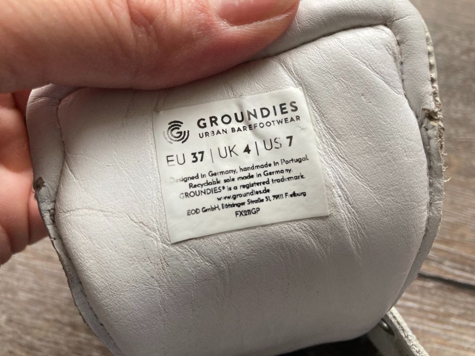 37 Groundies Sneaker weiß Turnschuhe Barfußschuhe in Alling