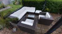 Rattan Gartenlounge braun Lounge Set XL mit Sessel, Tisch, Hocker Bayern - Kolitzheim Vorschau
