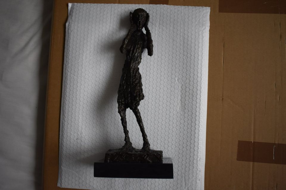 Bronze-Figur Der Schrei Edvard Munch 40cm Skulptur Plastik Marmor in Mosbach