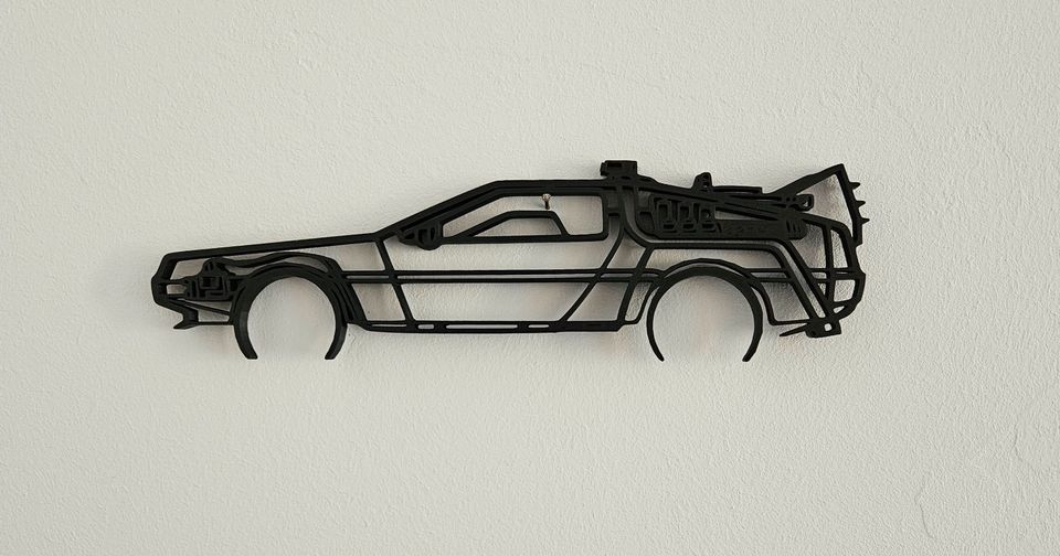 DeLorean DMC-12, 3D Silhouette, Wanddekoration, 30cm in Rosdorf