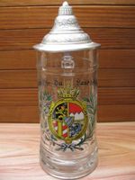 Bierkrug, Glas mit Metalldeckel Thüringen - Altenburg Vorschau