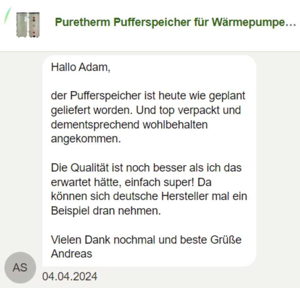 Puretherm Pufferspeicher für Wärmepumpen - 100L | Edelstahl in Frankfurt am Main