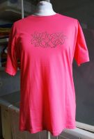 T-Shirt Unikat pink Gr. S mit Hotfix Strassmotiv Farne Bayern - Hof (Saale) Vorschau