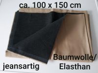 Stoff schwarz beige ca 100 x 150 cm Baumwolle Elasthan braun grau Hamburg Barmbek - Hamburg Barmbek-Süd  Vorschau