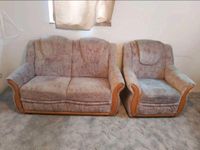 Wunderschönes Sofa mit Sessel Retro geblümt Blumen beige Niedersachsen - Bovenden Vorschau