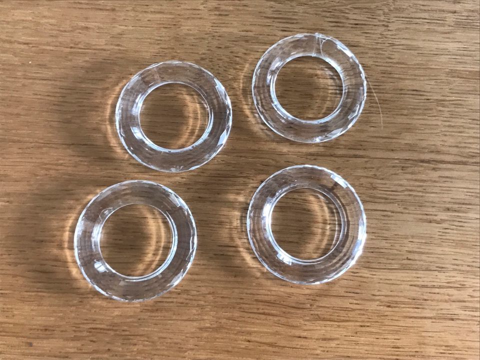 0,50€ Makramee Ringe klar facettiert Acryl 50 mm in Pöttmes