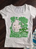Kitty T-Shirt Shirt Katze weiß weiss Perlen Pailletten XS S 34 36 Hannover - Mitte Vorschau
