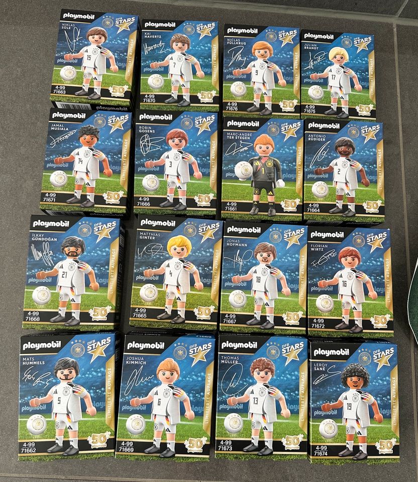 Komplett alle 16 playmobil DFB Stars Figuren  + Extra in Jesteburg