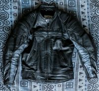 Herren Motorradjacke schwarzes Leder Gr. 50 Hessen - Wiesbaden Vorschau