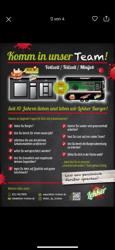 Koch (m/w/d), Foodtruck, Job, Burger, Vollzeit, Bad Oeynhausen, in Löhne