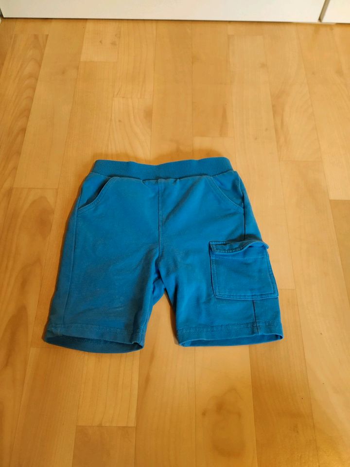 Kurze Hose Größe 80 DM Pusblu blau Gummizug Bündchen in Platten